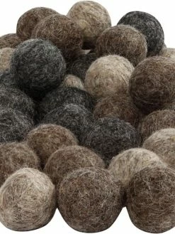 Creativ Company Boules En Laine Feutrées - Naturel - 20 Mm - 64 Pcs