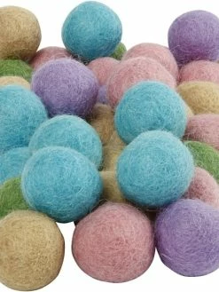 Creativ Company Boules En Laine Feutrées - Pastel - 20 Mm - 64 Pcs
