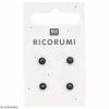 Rico Design Bouton à Coudre Bombé Ricorumi 5 Mm - Noir - 4 Pcs