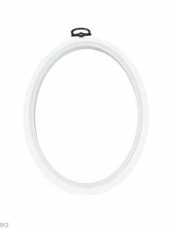 DMC Cadre Tambour Broderie - Ovale Blanc à Broder - 11x15 Cm