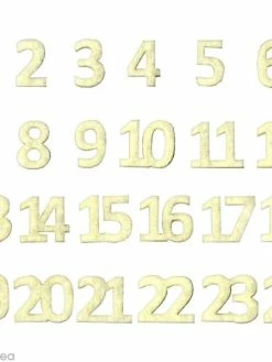 Artemio Chiffres De L'avent En Feutrine - Rouge Ou Blanc - 2 X 24 Nombres