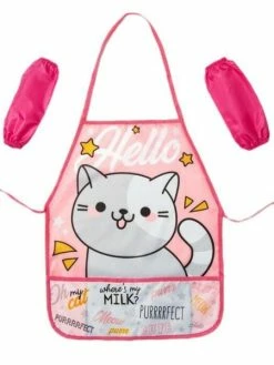 Czech Beads Exclusive Collorista Kit Pour Enfants Pour La Créativité" Bonjour Chat "Tablier 49x39 Cm Et Manches, Pad, In G