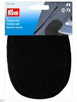 Prym Coude Thermocollant - Velours Noir 14 X 10 Cm - 1 Paire