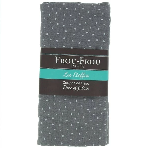 Frou Frou Coupon De Double Gaze De Coton - Bleu Gris - 132 X 70 Cm 1 Frou Frou Coupon De Double Gaze De Coton - Bleu Gris - 132 X 70 Cm