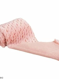 Rayher Coupon De Fausse Fourrure - Rose Poudré à Pois Dorés - 100 X 8 Cm