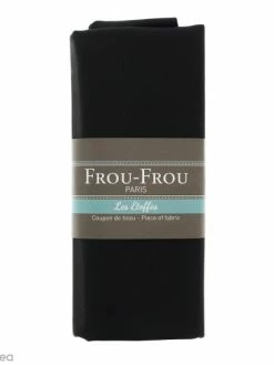 Frou Frou Coupon Tissu Simili Cuir - Noir De Jais (700) - 140 X 60 Cm