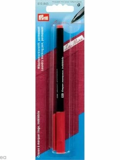 Prym Crayon Marqueur Textile Indélébile - Rouge