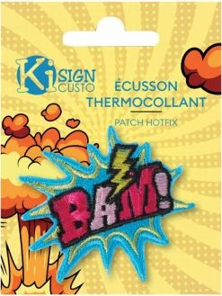 Ki Sign Écusson Brodé Thermocollant - Bam BD - 6 X 5,2 Cm