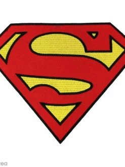 Ecusson Brodé Thermocollant - Superman - Logo Superman Rouge