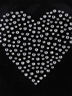 Rico Design Ecusson Thermocollant Coeur Strass - 6 X 6 Cm