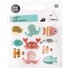 Rico Design Écussons Thermocollants - Animaux Marins Pailletés - 10 Pcs