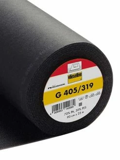Entoilage Thermocollant Souple - Vlieseline G 405 - Noir - Au Mètre