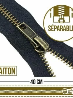 Creavea Fermeture Laiton Séparable - 40 Cm