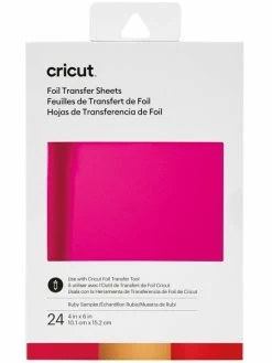 Feuilles De Transfert De Foils Cricut - Assortiment Rubis - 10,1 X 15,2 Cm - 24 Pcs