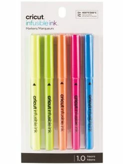 Feutres Infusible Ink Cricut Maker - Néons - 1 Mm - 5 Pcs