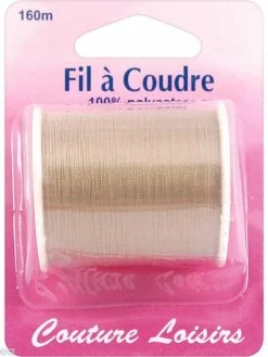 Couture Loisirs Fil à Coudre Beige - 160 M