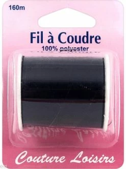 Couture Loisirs Fil à Coudre Noir - 160 M