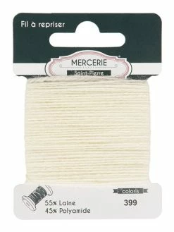 MDC Fil à Repriser Laine 15m écru