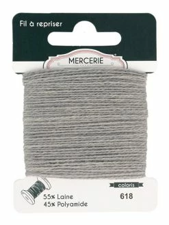 MDC Fil à Repriser Laine 15m Gris