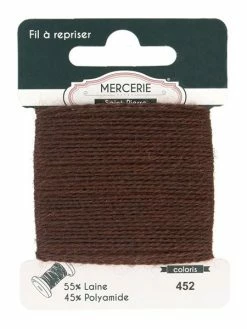MDC Fil à Repriser Laine 15m Marron