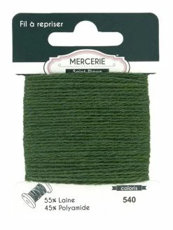 MDC Fil à Repriser Laine 15m Vert Bouteille