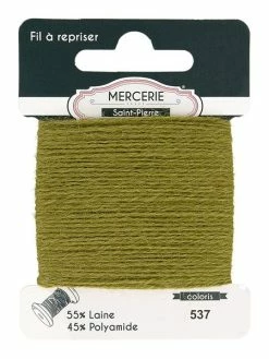 MDC Fil à Repriser Laine 15m Vert Kaki