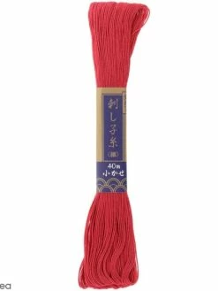Kiyohara Fil à Sashiko Uni - Rouge Cramoisi - 40 M