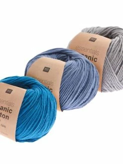 Fil à Tricoter Rico Design - Essentials Organic Cotton Dk - 50 G - Plusieurs Coloris Disponibles