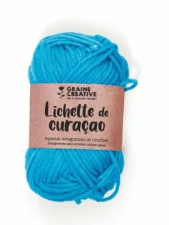 Graine Créative Fil De Coton Spécial Crochet Et Amigurumi 55 M - Turquoise