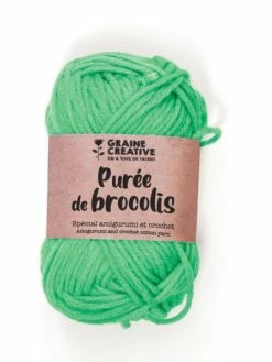 Graine Créative Fil De Coton Spécial Crochet Et Amigurumi 55 M - Vert Pomme