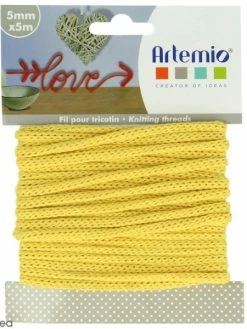 Artemio Fil De Tricotin - Jaune - 5 Mm X 5 M