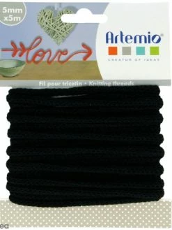 Artemio Fil De Tricotin - Noir - 5 Mm X 5 M