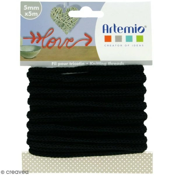 Artemio Fil De Tricotin - Noir - 5 Mm X 5 M 1 Artemio Fil De Tricotin - Noir - 5 Mm X 5 M