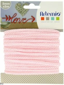 Artemio Fil De Tricotin - Rose Pastel - 5 Mm X 5 M