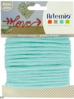 Artemio Fil De Tricotin - Vert Lagon - 5 Mm X 5 M