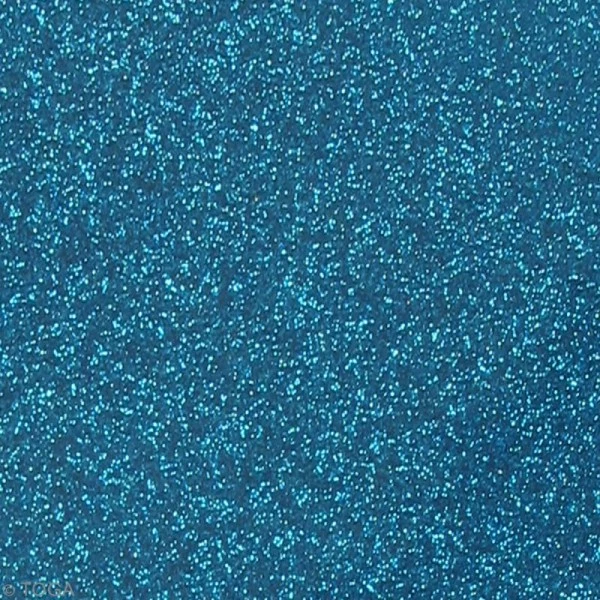 Draeger By Toga Flex Thermocollant Pailleté A4 - Bleu Vif 2 Draeger By Toga Flex Thermocollant Pailleté A4 - Bleu Vif – Image 2