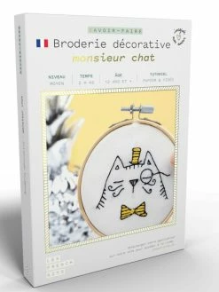 FRENCH'KITS French Kits Broderie Décorative - Monsieur Le Chat - 10 Cm