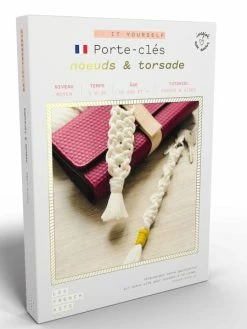 FRENCH'KITS French Kits Macramé - Porte-clés Noeud & Torsade - 2 Pcs