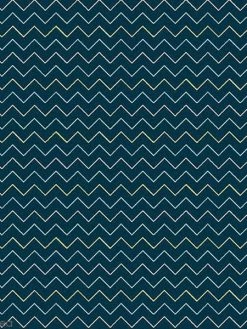 Interstiss Grand Coupon De Tissu Coton Microfibre - Collection Amazonie - Chevrons - 300 X 160 Cm