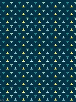 Interstiss Grand Coupon De Tissu Coton Microfibre - Collection Amazonie - Triangles - 300 X 160 Cm