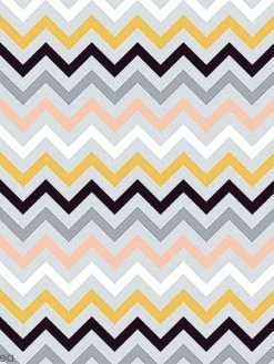 Interstiss Grand Coupon De Tissu Coton Microfibre - Collection Menphis - Grands Chevrons - 300 X 160 Cm