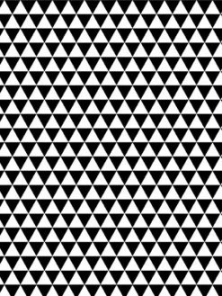 Interstiss Grand Coupon De Tissu Coton Microfibre - Motif Triangle - Noir - 300 X 160 Cm