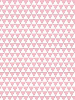 Interstiss Grand Coupon De Tissu Coton Microfibre - Motif Triangle - Rose - 300 X 160 Cm
