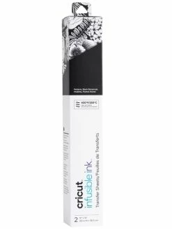Infusible Ink à Motifs Cricut Maker - Black Botanicals - 30,5 X 30,5 Cm - 2 Feuilles