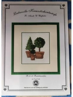 LEROY DE LA CREATION Kit Broderie " Arbres Verts En Pots "