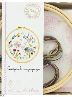 Un Chat Dans L'aiguille Kit Broderie - Georges Le Rouge-gorge