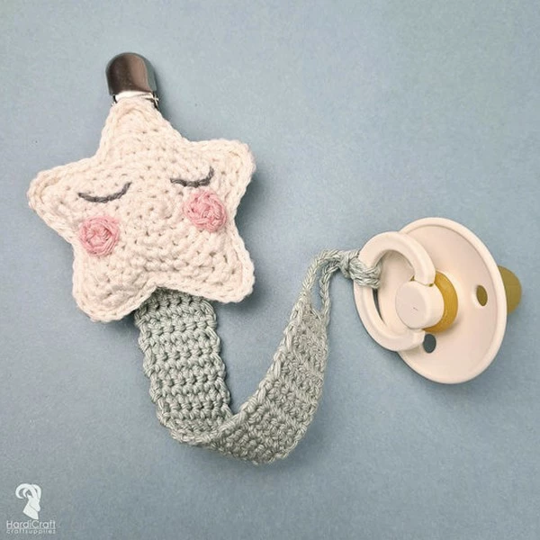 HardiCraft Kit Crochet - Attache-tétine - Étoile 2 HardiCraft Kit Crochet - Attache-tétine - Étoile – Image 2