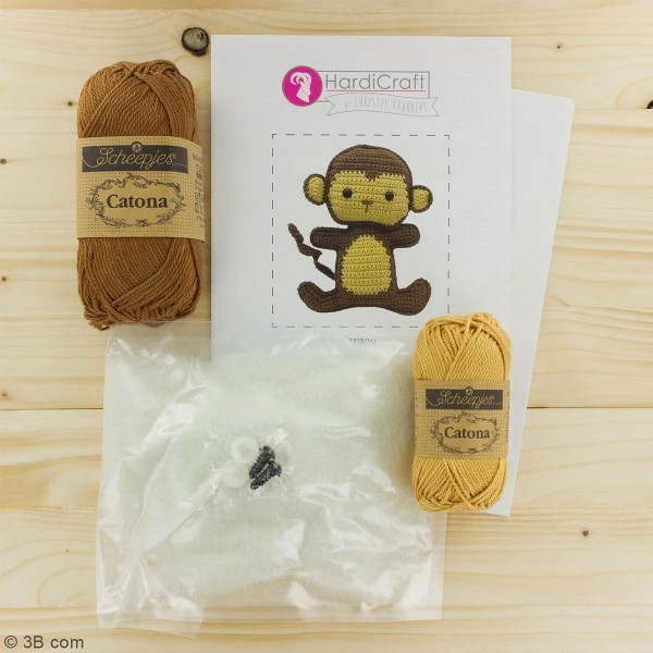 HardiCraft Kit Crochet - Morris Le Singe - 17 Cm 3 HardiCraft Kit Crochet - Morris Le Singe - 17 Cm – Image 3