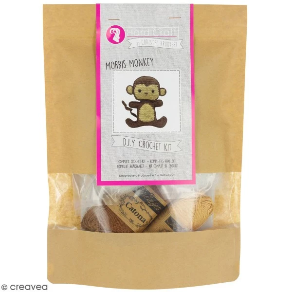 HardiCraft Kit Crochet - Morris Le Singe - 17 Cm 1 HardiCraft Kit Crochet - Morris Le Singe - 17 Cm