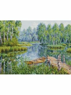 Kit De Broderie - Luca S - Bouleaux Au Bord Du Lac SBU5012